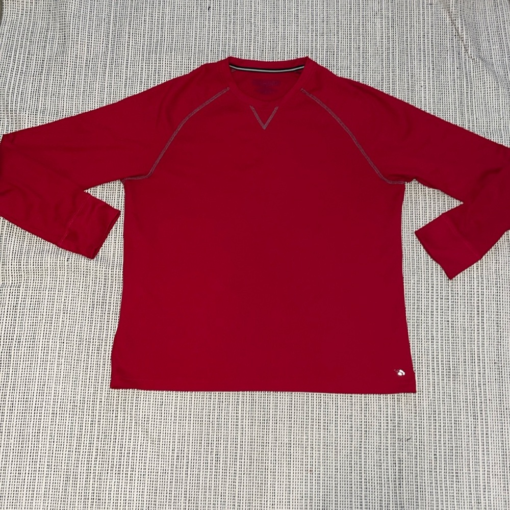 Red thermo long sleeve blouse size in pictures
